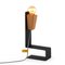 Lampe de bureau Glint 1 avec Base Noire & Cable Textile Gris par Mendes Macedo pour Galula 2