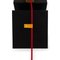 Glint 3 Table Lamp with Black Base and Red Textile Cable by Mendes Macedo for Galula 3