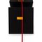 Glint 3 Table Lamp with Black Base and Red Textile Cable by Mendes Macedo for Galula, Image 3