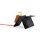 Glint 3 Table Lamp with Black Base and Red Textile Cable by Mendes Macedo for Galula 1