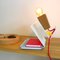 Lámpara de mesa Glint 3 con base blanca y cable textil rojo de Mendes Macedo para Galula, Imagen 5