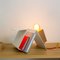 Glint 3 Table Lamp with White Base and Red Textile Cable by Mendes Macedo for Galula 6