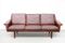 Danish Brown Leather Sofa 1