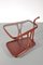 Glass & Wood Serving Trolley, 1950s, Image 4