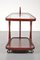 Glass & Wood Serving Trolley, 1950s 6