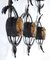 Brutalist Iron & Glass Wall Lamps, 1960s, Set of 6 4