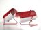 Lampes de Bureau Blanches et Rouges de Stilux, 1960s, Set de 2 2