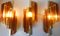 Rustik Stacked Glass & Brass Sconces by Svend Aage Holm Sorensen for Hassel & Teut, 1950s, Set of 3 4