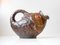 Danish Stoneware Fish Jug in Earthy Glazes by Michael Andersen, 1940s, Image 1