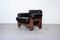 Model SZ73 Black Leather & Wenge Lounge Chair by Martin Visser for ’t Spectrum, 1960s 2