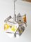 Space Age Steel & Murano Glass Chandelier from Mazzega, 1970s, Image 10