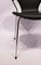 Sedia modello 3207 Seven in pelle nera di Arne Jacobsen per Fritz Hansen, anni '80, Immagine 5