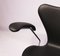 Modell 3207 Seven Stuhl aus schwarzem Leder von Arne Jacobsen für Fritz Hansen, 1980er 6