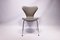 Model 3107 Seven Chair in Light Grey Leather by Arne Jacobsen for Fritz Hansen, 1980s 1