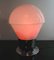 Lampada in vetro acrilico con base cromata, anni '70, Immagine 2