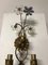 Large Vintage Italian Single Wall Light with Murano Glass Flowers 6