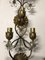 Large Vintage Italian Single Wall Light with Murano Glass Flowers 5