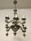 Lámpara de araña francesa vintage con flores de porcelana, Imagen 17