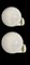 Italienische weiße Opalglas Wandlampen von Bega, 1960er, 2er Set 1