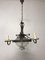 Italian Vintage Capodimonte Porcelain Bronze Chandelier 1