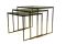 Modernist Brass Nesting Tables Set, 1970s 1