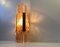 Danish Modern Sunburst Sconce in Amber Glass & Brass from Vitrika, 1960s 4