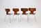 Sedie impilabili modello 3103 di Arne Jacobsen per Fritz Hansen, anni '60, set di 4, Immagine 4