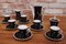 Hand-Painted Black & White Coffee Set from Kahla, 1960s, Set of 17, Image 1
