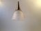 Swedish Mid-Century Window Pendant Light in Brass & Fluted Glass, 1960s, Image 1