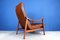 Mid-Century Scandinavian Lounge Chair in Solid Wood and Eco-Leather 7