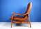 Fauteuil Mid-Century an Bois Massif & Eco-cuir, Scandinavie 4