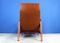 Skandinavischer Mid-Century Sessel aus Holz und Ökoleder 6
