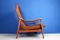 Mid-Century Scandinavian Lounge Chair in Solid Wood and Eco-Leather 10