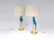 Vintage Blue Parrot Lamps, 1970s, Set of 2 1