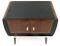 Mahogany Nightstands with Black-Painted Glass Tops, 1950s, Set of 2 8