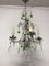 Vintage Italian Crystal Chandelier with Green Murano Glass Drops 7