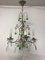 Vintage Italian Crystal Chandelier with Green Murano Glass Drops 9