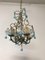 Lámpara de araña italiana vintage con gotas de cristal de Murano y opalina, Imagen 10