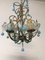 Lámpara de araña italiana vintage con gotas de cristal de Murano y opalina, Imagen 7