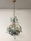 Lámpara de araña italiana vintage con gotas de cristal de Murano y opalina, Imagen 12