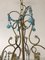 Vintage Italian Chandelier with Opaline and Murano Glass Drops 8