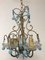 Lámpara de araña italiana vintage con gotas de cristal de Murano y opalina, Imagen 6