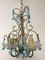 Vintage Italian Chandelier with Opaline and Murano Glass Drops 6