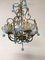 Lámpara de araña italiana vintage con gotas de cristal de Murano y opalina, Imagen 4
