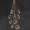 Poppy V. Chandelier in Lost Wax Cast Brass with 12 Stems by Fred&Juul 3