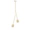 Poppy V. Chandelier in Lost Wax Cast Brass with 2 Stems by Fred&Juul 1