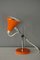 Small Orange Chromed Metal Desk Lamp, 1950s 3