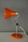 Small Orange Chromed Metal Desk Lamp, 1950s, Image 12