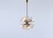 Lámpara de araña Dandelion vintage de latón y vidrio de Emil Stejnar para Rupert Nikoll, Imagen 2
