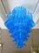 Lampadario in vetro di Murano blu, anni '70, Immagine 1
